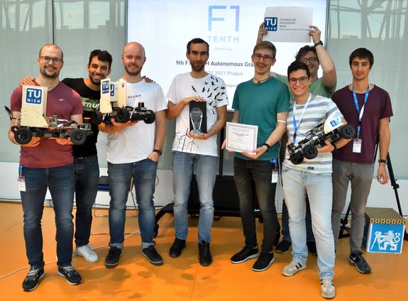 The team celebrating