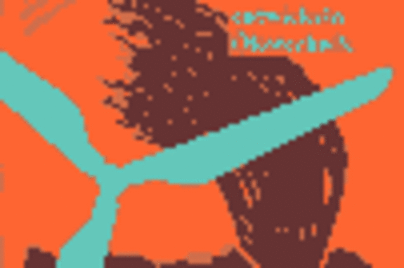 Titelbild: Frau im Hintergrund; türkise Turbine im Vordergrund