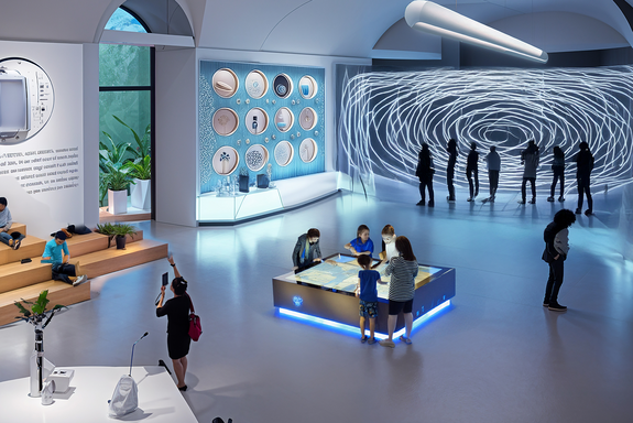 Entwurfsdarstellung des Innenraums der Aula nach Umbau