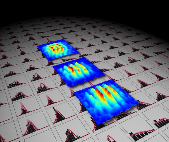 3D display of the interference fringes