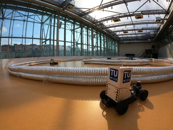 model car on the race track