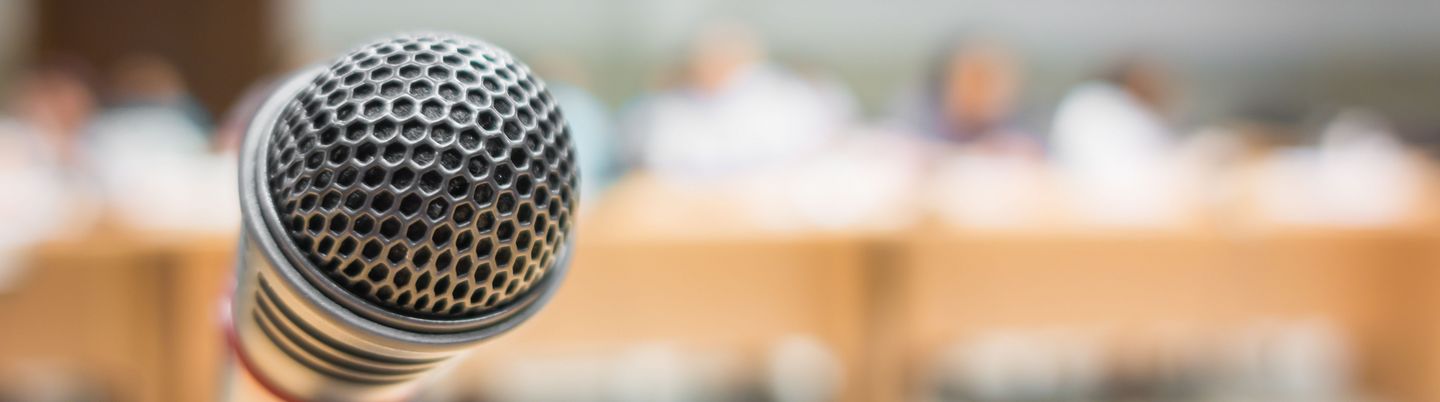 Mikrofon in einem Hörsaal