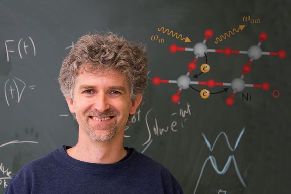 Jan Kunes vor der Tafel