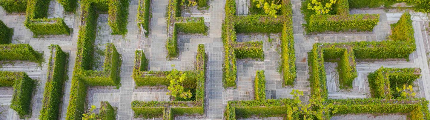 Top view of a labyrinth